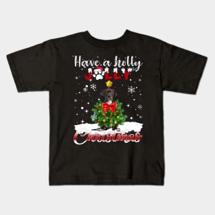 Have A Holly Jolly Christmas Great Dane Dog Xmas Tree Kids T-Shirt